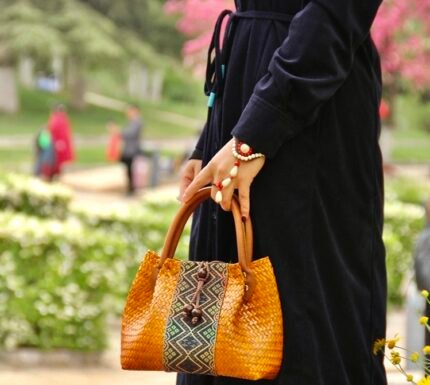 Vintage Woven Rattan Bag