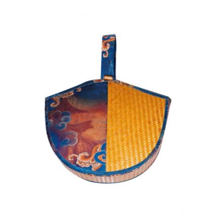 Bamboo-woven fashion silk ellipse handbag